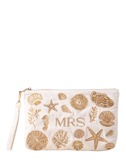 Elizabeth Scarlett Mrs Seashell Pouch, Cream