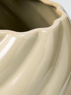 John Lewis Twist Ceramic Vase, H25cm, Neutral - view 2, Neutural