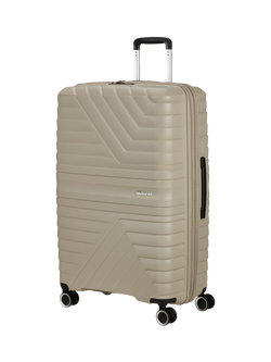 American Tourister Flytwist Large Hard Shell Suitcase, 117L, Sandstone, Sandstone