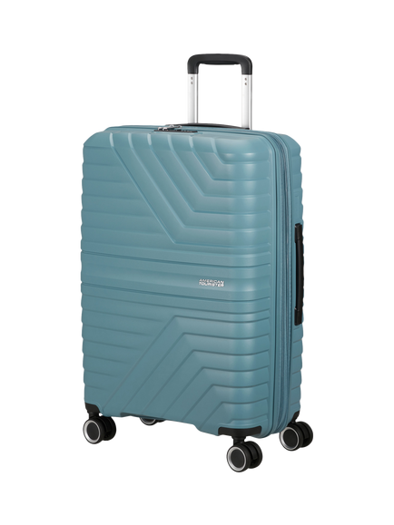 American Tourister Flytwist Medium Hard Shell Suitcase, 73L, Storm Blue, Storm Blue