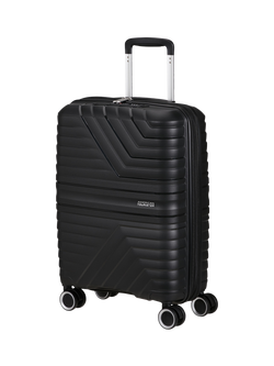 American Tourister Flytwist Small Hard Shell Suitcase, 44L, Shadow Black, Shadow Black