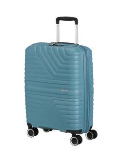 American Tourister Flytwist Small Hard Shell Suitcase, 44L, Storm Blue, Storm Blue