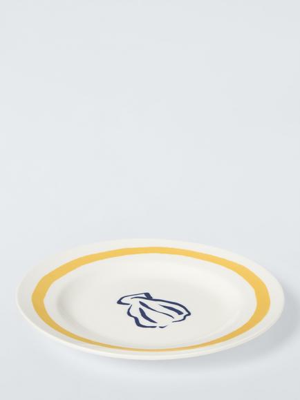 John Lewis Shell Fine China Side Plate, 19cm, White/Multi - view 2, Multi