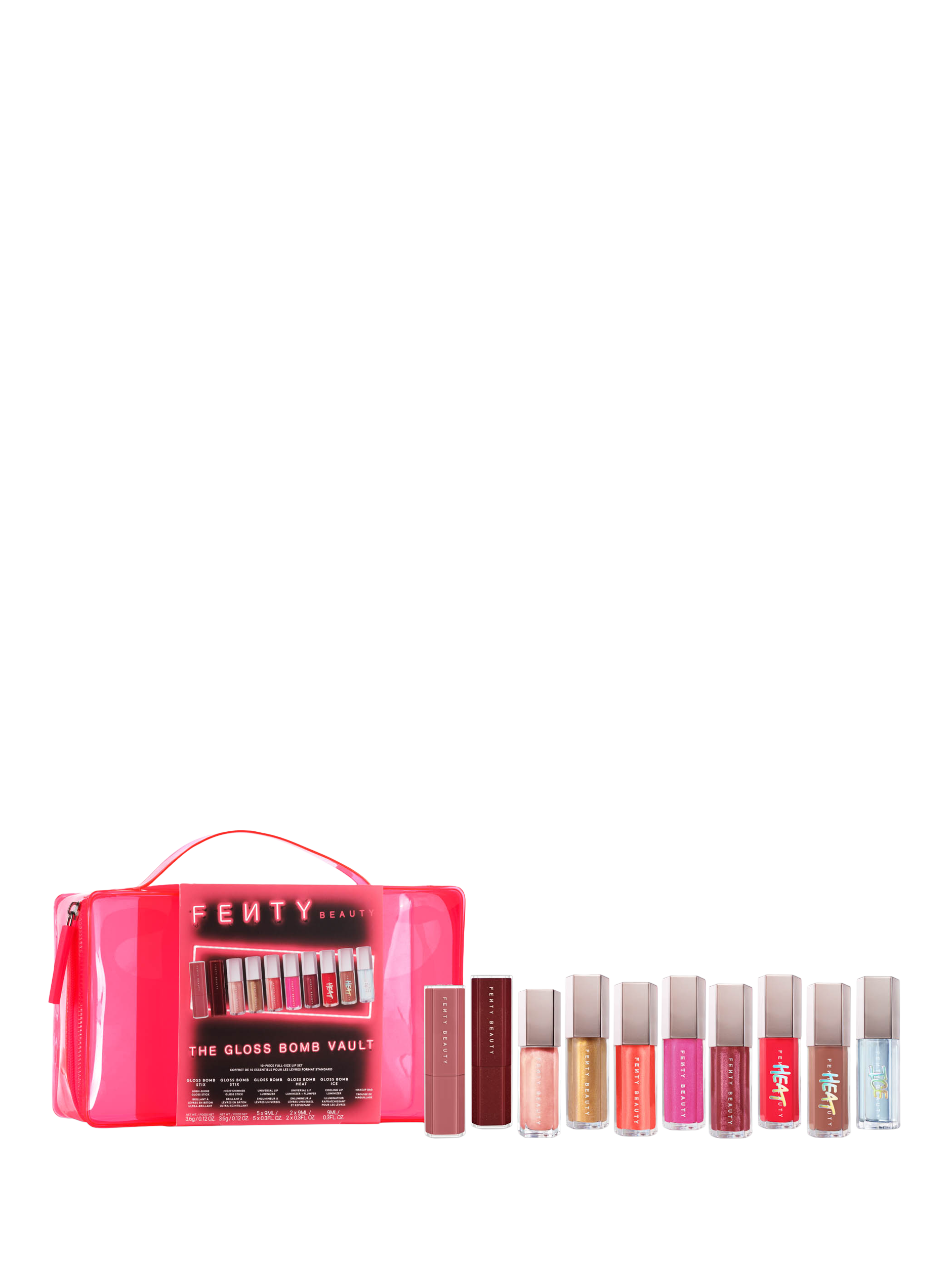 Product image 1 of 1, which shows Fenty Beauty The Gloss Bomb Vault Makeup Gift Set, 10 x 9ml