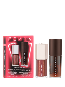 Fenty Skin Chocolit Treatz Lip Luminiser & Lip Oil Duo Makeup Gift Set, 