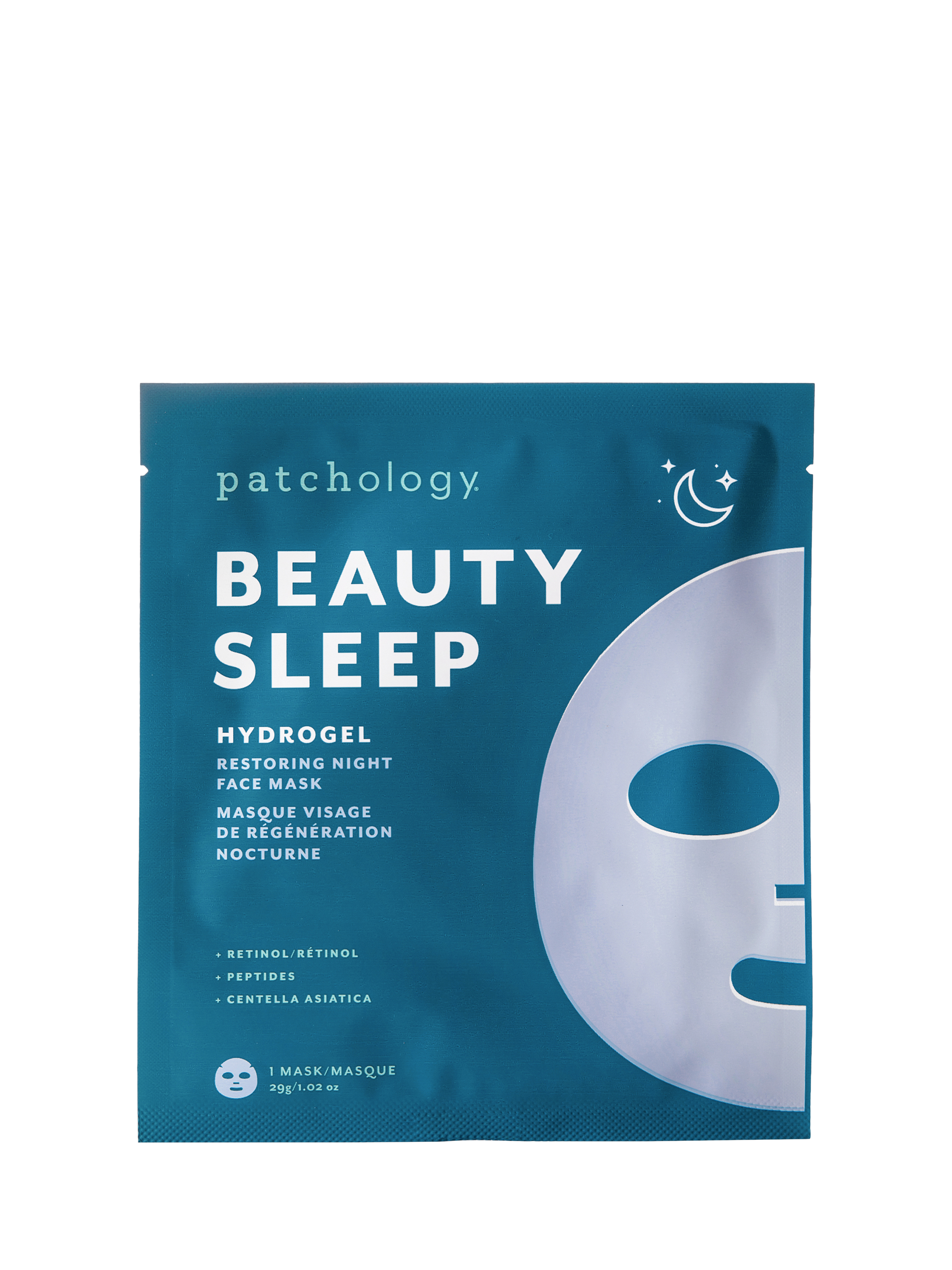 Product image 1 of 7, which shows Patchology Beauty Sleep Hydrogel Restoring Night Face Mask, x 1