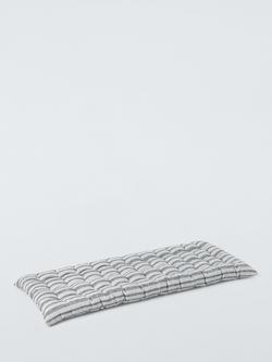 John Lewis Indoor/Outdoor Bench Cushion, Woven Stripe - view 2, Natural