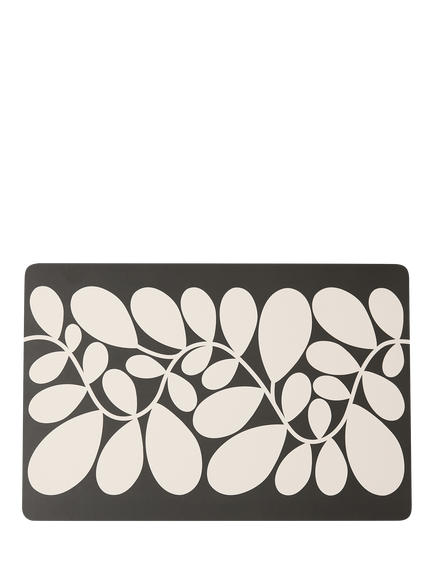 Orla Kiely Sycamore Stripe Cork-Backed Large Placemat, Set of 2, Black/White - view 2, Black/White