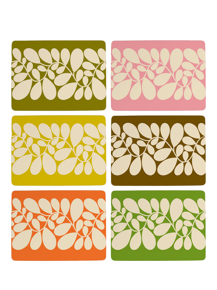 Orla Kiely Sycamore Stripe Cork-Backed Placemat, Set of 6, Assorted, Assorted