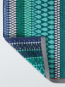 Margo Selby Olivia Bath Mat, Blue/Multi - view 2, Blue Multi