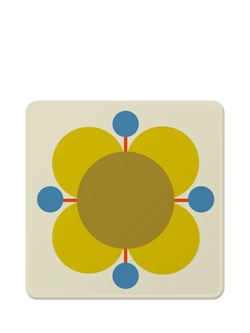 Orla Kiely Atomic Flower Cork-Backed Coaster, Set of 6, Assorted - view 2, Assorted