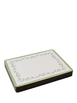 Sophie Conran for Portmeirion Lavandula Cork-Backed Placemat, Set of 6, Purple/Multi, Lavender