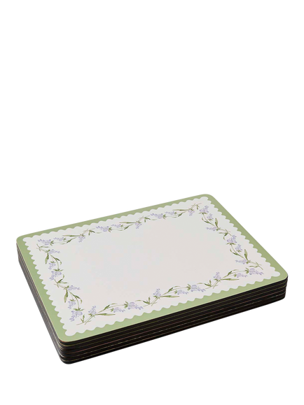 Sophie Conran for Portmeirion Lavandula Cork-Backed Placemat, Set of 6, Purple/Multi, Lavender