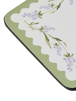 Sophie Conran for Portmeirion Lavandula Cork-Backed Coaster, Set of 6, Purple/Multi - view 2, Lavender