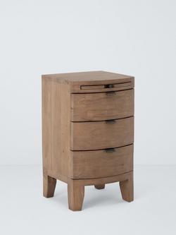 John Lewis Reclaimed Timber 3 Drawer Bedside Table, Natural Wood, Natural Wood