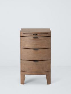 John Lewis Reclaimed Timber 3 Drawer Bedside Table, Natural Wood - view 2, Natural Wood