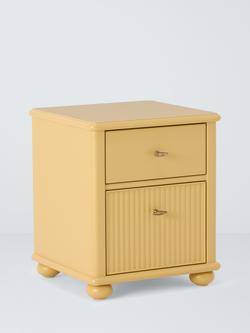John Lewis Reed 2 Drawer Bedside Table, Butter, Butter