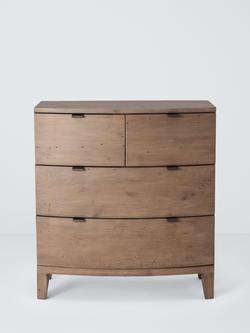 John Lewis Reclaimed Timber 4 Drawer Chest, Natural Wood - view 2, Natural Wood