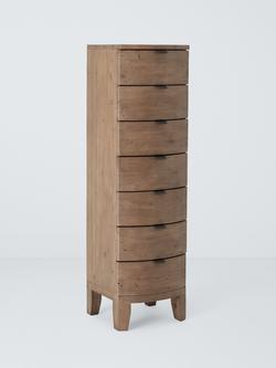 John Lewis Reclaimed Timber 7 Drawer Tallboy Chest, Natural Wood, Natural Wood