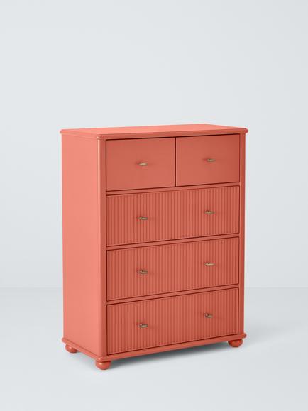 John Lewis Reed 5 Drawer Chest, Baked Clay