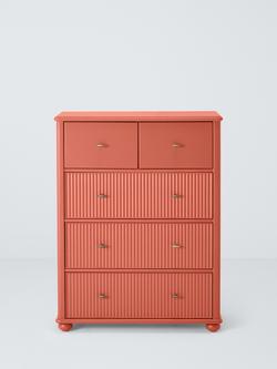 John Lewis Reed 5 Drawer Chest - view 2, Baked Clay