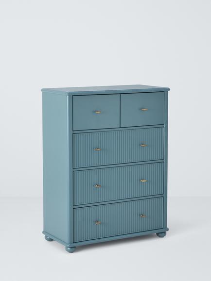 John Lewis Reed 5 Drawer Chest, Heritage Blue