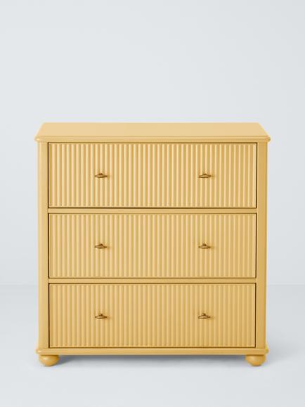 John Lewis Reed 3 Drawer Chest - view 2, Butter