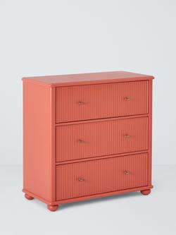 John Lewis Reed 3 Drawer Chest, Baked Clay, Baked Clay