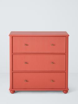 John Lewis Reed 3 Drawer Chest, Baked Clay - view 2, Baked Clay