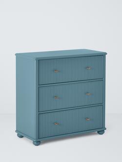 John Lewis Reed 3 Drawer Chest, Heritage Blue