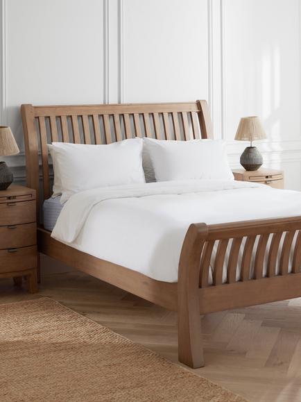 John Lewis Reclaimed Timber Bed Frame, Double, Natural Wood - view 2, Natural Wood