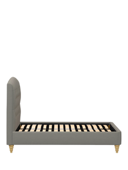 John Lewis Rue Upholstered Bed Frame, Limited Edition, Double - view 2, Shadow Grey