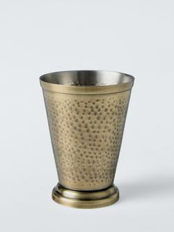 John Lewis Hammered Stainless Steel Chip Pot, H11cm, Gold, Gold Gold