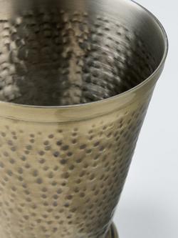 John Lewis Hammered Stainless Steel Chip Pot, H11cm, Gold - view 2, Gold Gold