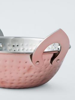 John Lewis Hammered Stainless Steel Balti Dish, 14cm, Copper - view 2, Silver Multi Silver