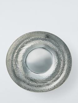 John Lewis Hammered Stainless Steel Angled Bowl, 25cm, Gold - view 2, Gold Gold