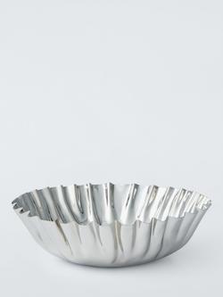 John Lewis Luxe Stainless Steel Serve Bowl, 24cm, Silver, Silver Silver