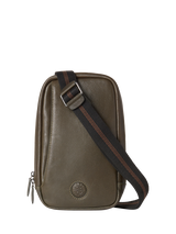 OSPREY LONDON The Compass Leather Sling Bag, Dark Olive