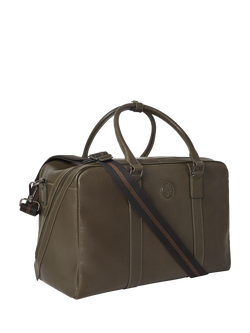 OSPREY LONDON Compass Leather Weekender Bag - view 2, Dark Olive