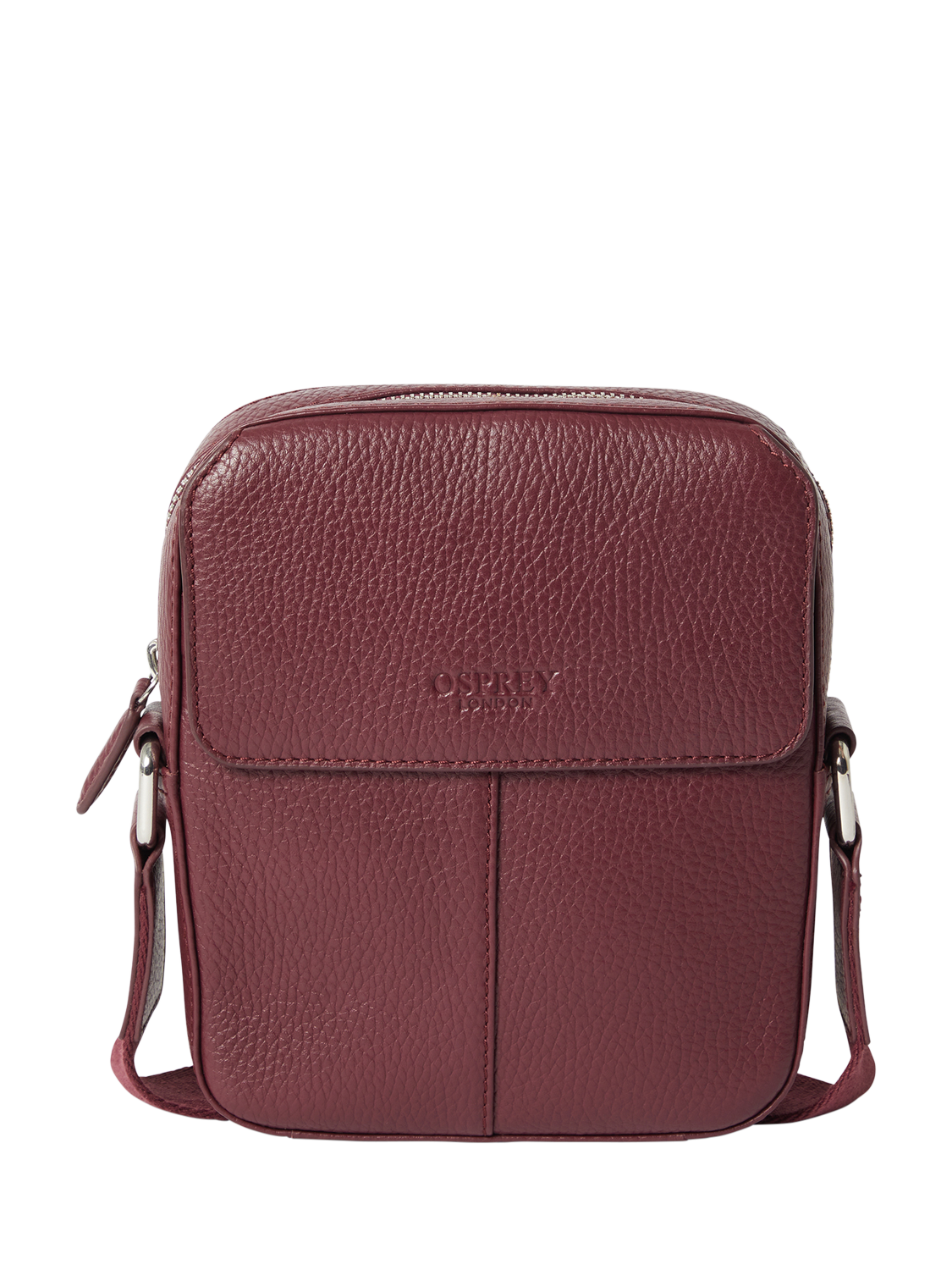 Product image 1 of 6, which shows Osprey Jacob Leather Phone Bag, Merlot