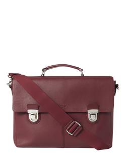 OSPREY LONDON Forest Leather Briefcase, Merlot