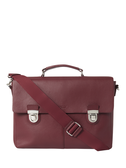 OSPREY LONDON Forest Leather Briefcase, Merlot