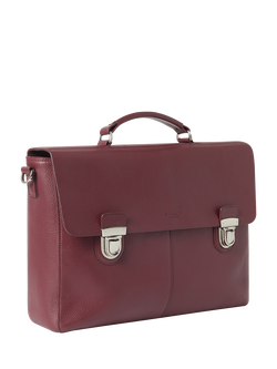 OSPREY LONDON Forest Leather Briefcase - view 2, Merlot