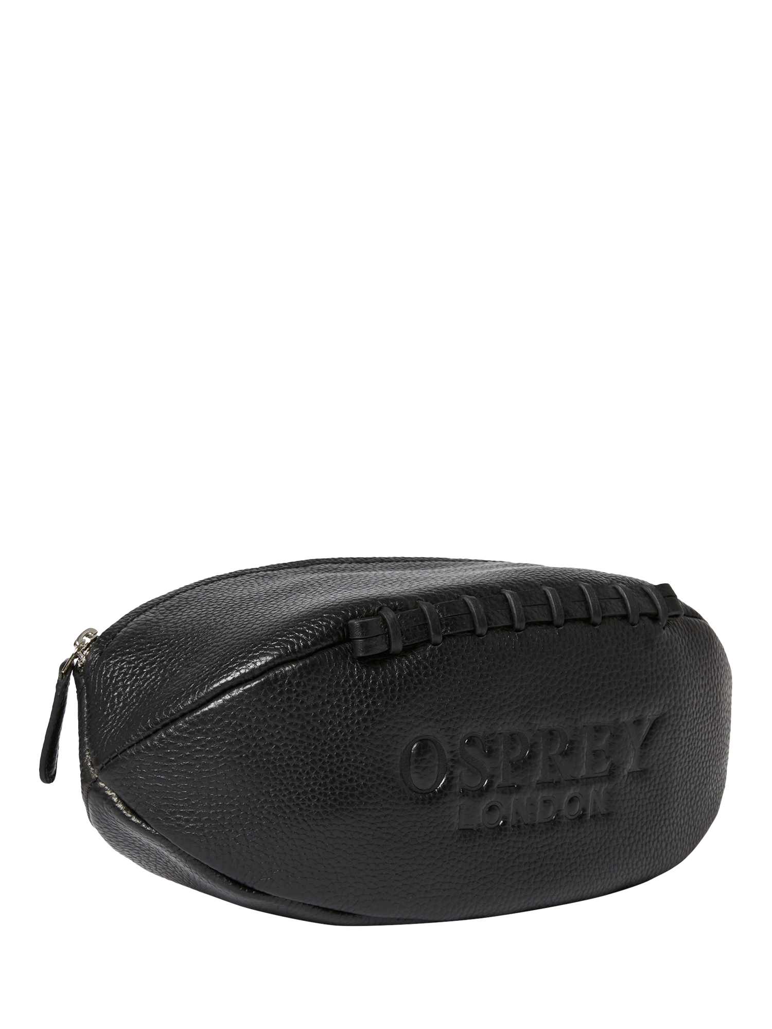 Product image 2 of 4, which shows OSPREY LONDON Rugger Leather Wash Bag, Black