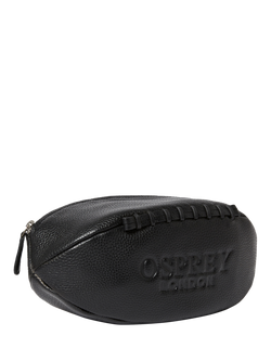 OSPREY LONDON Rugger Leather Wash Bag - view 2, Black