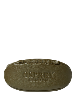 OSPREY LONDON Rugger Leather Wash Bag, Olive