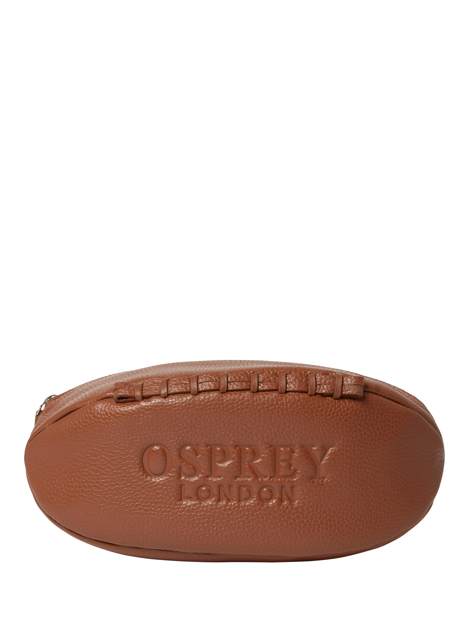 Product image 1 of 5, which shows OSPREY LONDON Rugger Leather Wash Bag, Tan