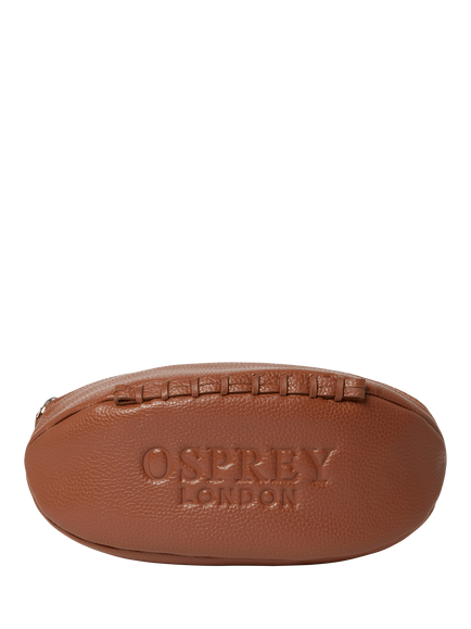 OSPREY LONDON Rugger Leather Wash Bag, Tan