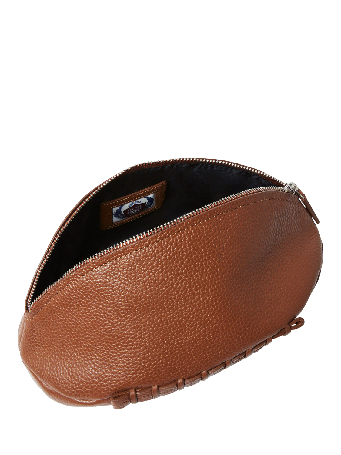 Product image 4 of 5, which shows OSPREY LONDON Rugger Leather Wash Bag, Tan