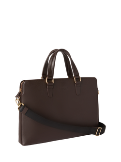 OSPREY LONDON Mercury Leather Laptop Bag - view 2, Chocolate